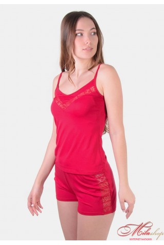 Пижама из вискозы N.EL 1140-92 красный